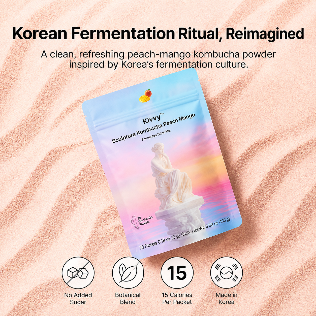 Korean Debloat Kombucha Beverage